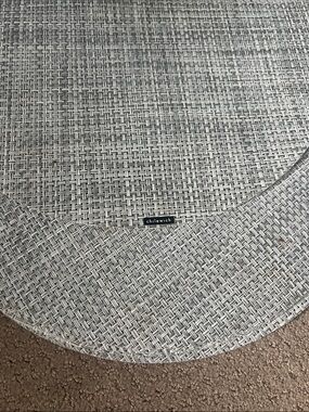 Chilewich Round Woven Placemat — Light Gray 12. Crate and barrel.